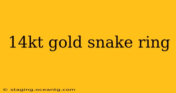 14kt gold snake ring
