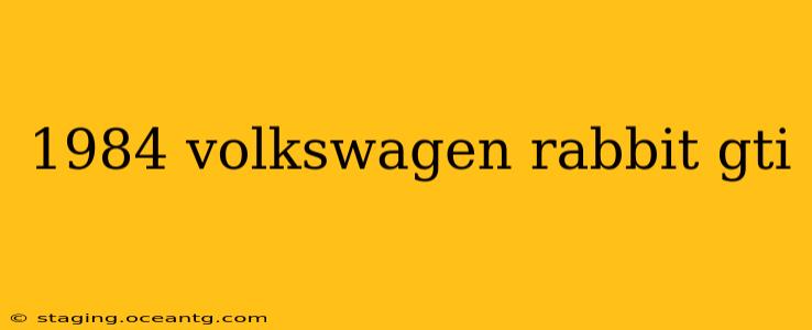 1984 volkswagen rabbit gti