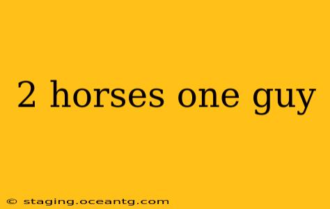 2 horses one guy
