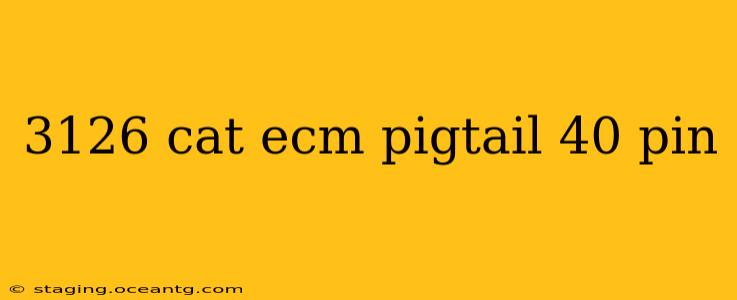 3126 cat ecm pigtail 40 pin