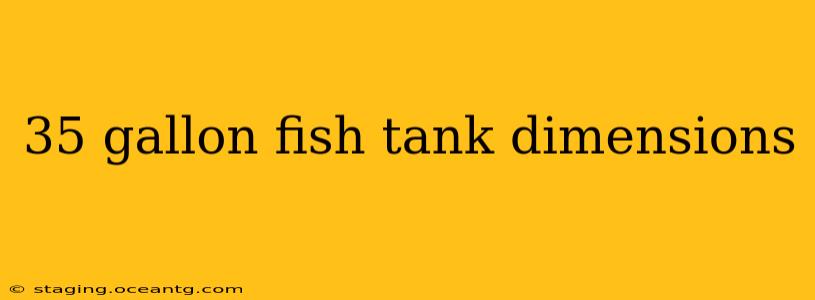 35 gallon fish tank dimensions