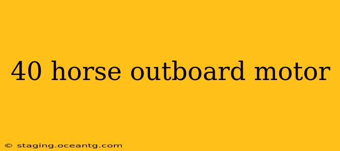40 horse outboard motor