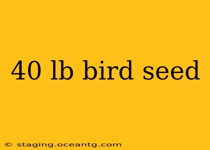 40 lb bird seed