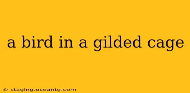 a bird in a gilded cage