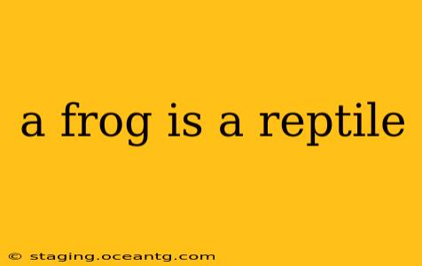 a frog is a reptile