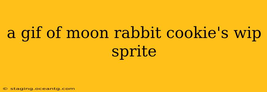a gif of moon rabbit cookie's wip sprite
