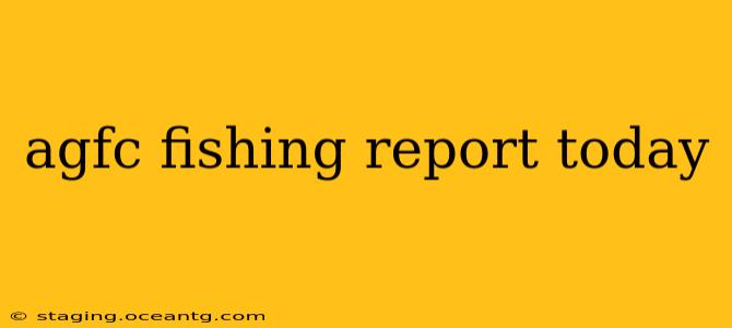 agfc fishing report today
