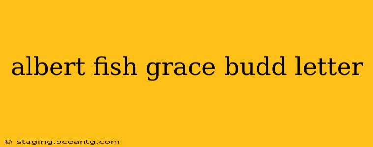 albert fish grace budd letter
