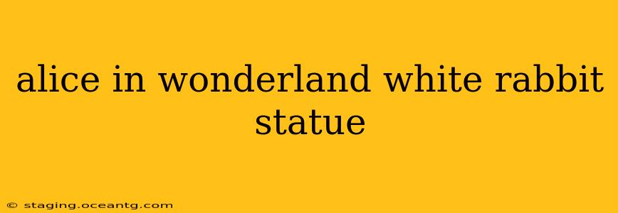 alice in wonderland white rabbit statue