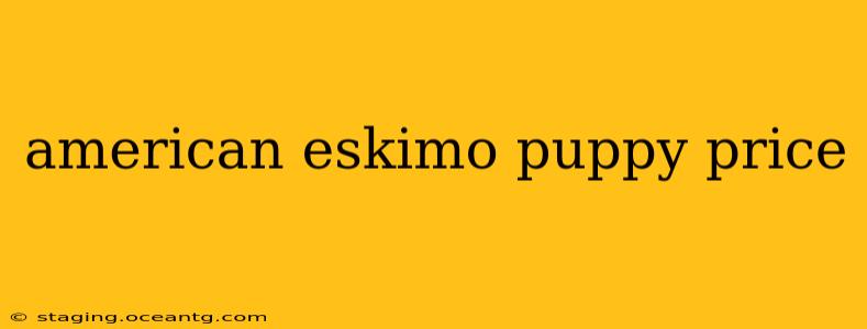 american eskimo puppy price
