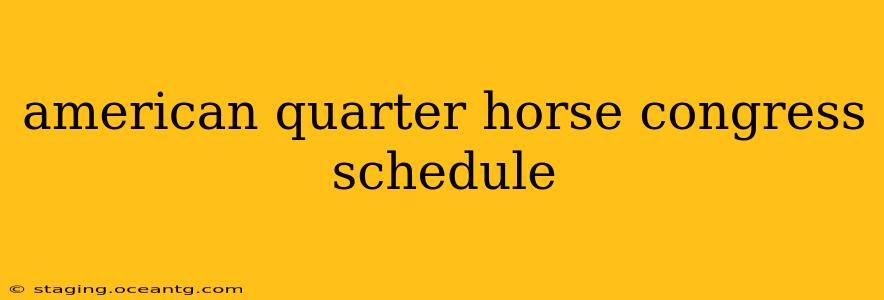 american quarter horse congress schedule