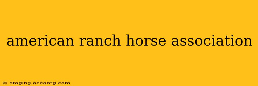 american ranch horse association