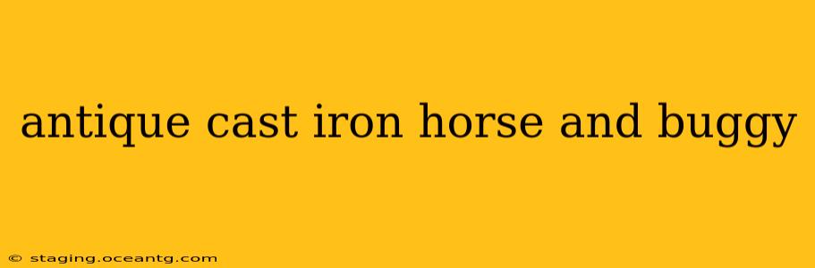 antique cast iron horse and buggy