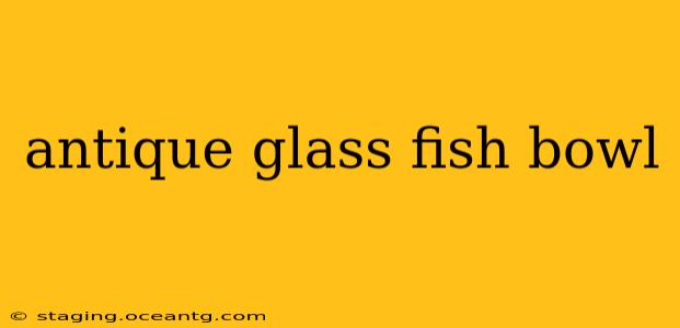 antique glass fish bowl