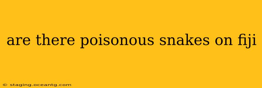 are there poisonous snakes on fiji