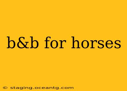 b&b for horses