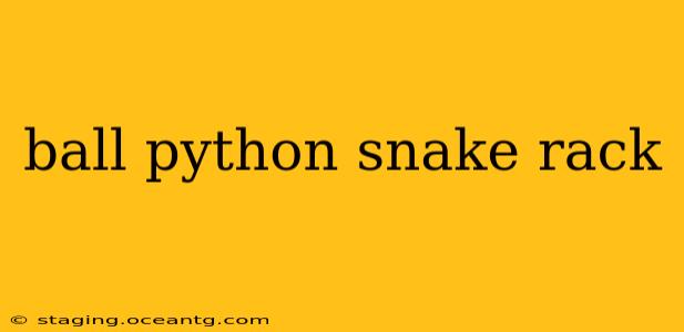 ball python snake rack