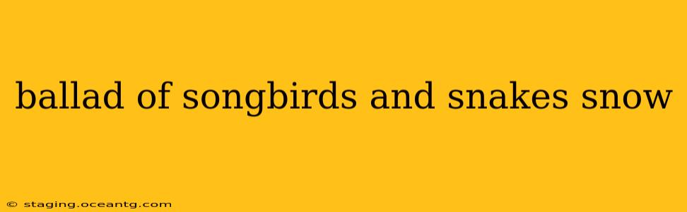 ballad of songbirds and snakes snow