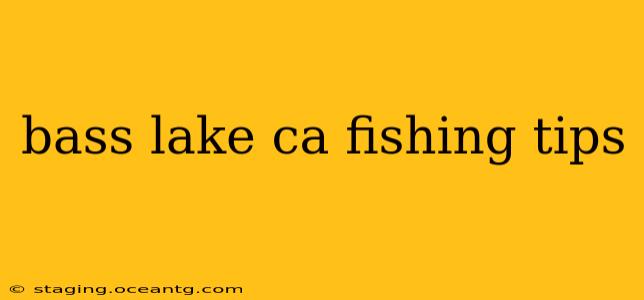 bass lake ca fishing tips