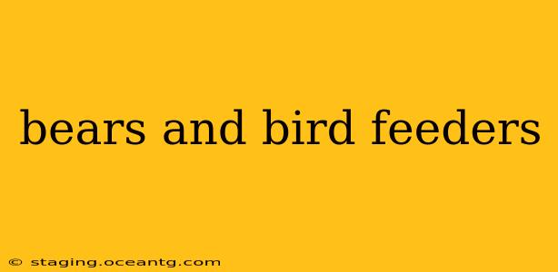 bears and bird feeders