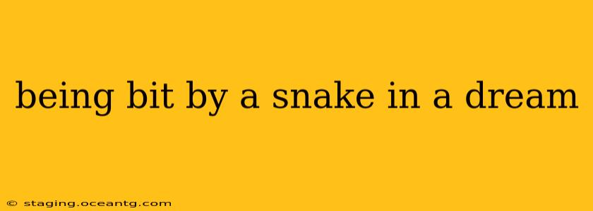 being bit by a snake in a dream