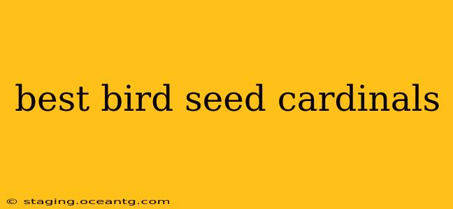 best bird seed cardinals