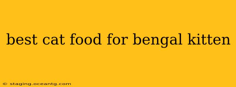 best cat food for bengal kitten