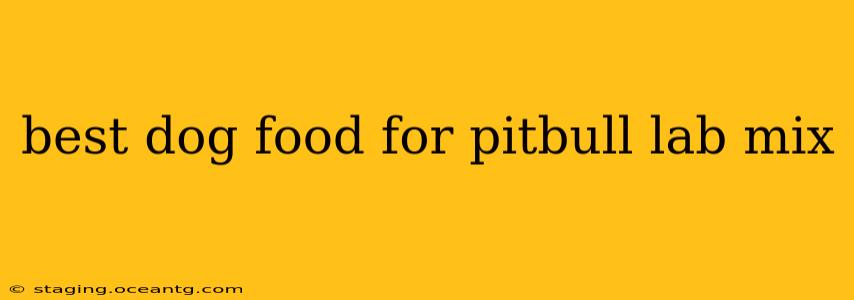 best dog food for pitbull lab mix