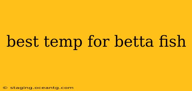 best temp for betta fish
