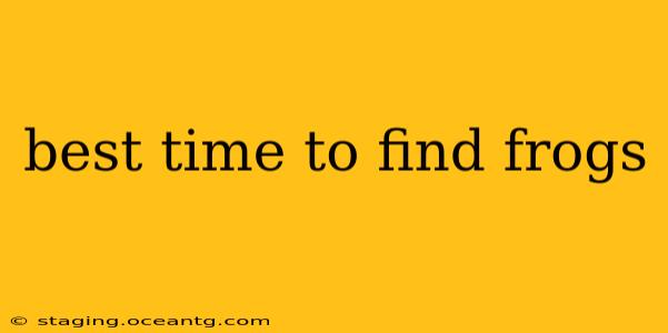 best time to find frogs