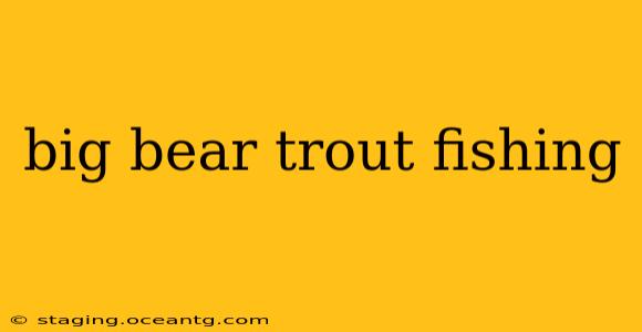 big bear trout fishing