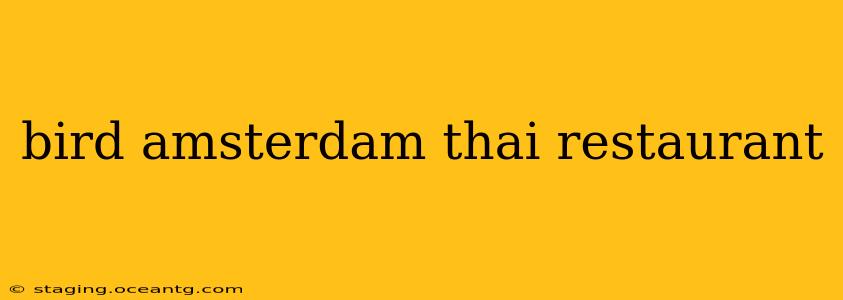 bird amsterdam thai restaurant