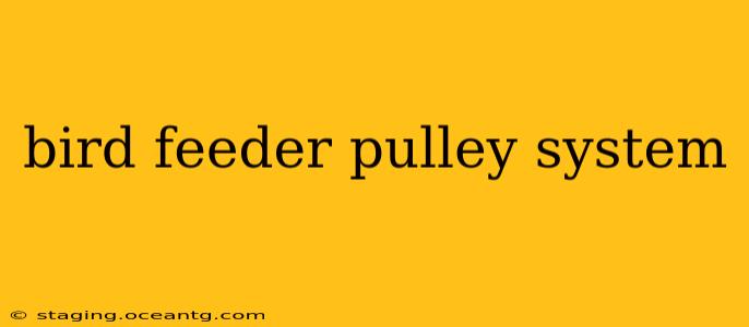 bird feeder pulley system
