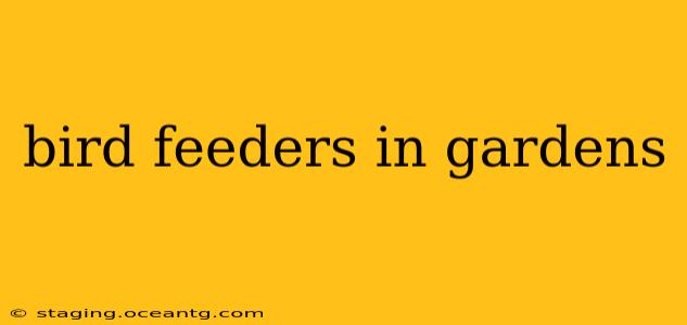 bird feeders in gardens