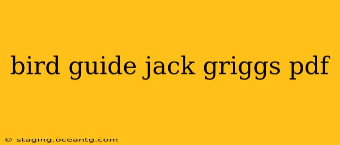 bird guide jack griggs pdf