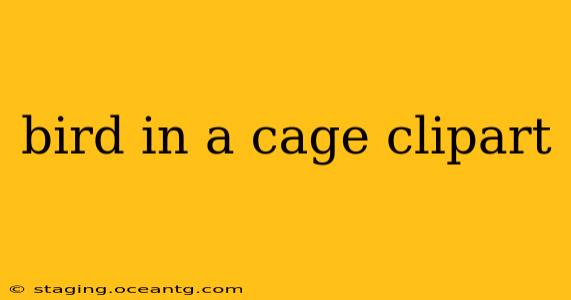 bird in a cage clipart