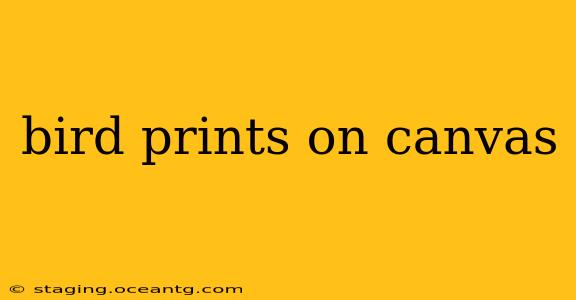 bird prints on canvas