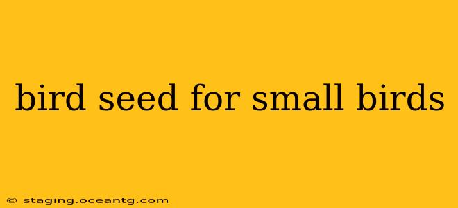 bird seed for small birds