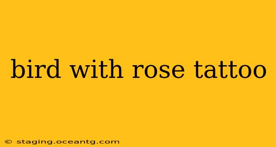 bird with rose tattoo