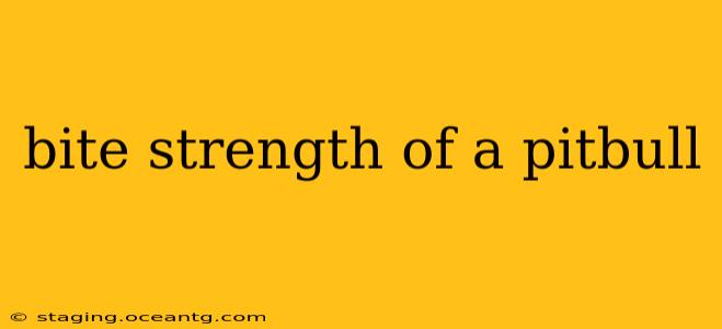 bite strength of a pitbull
