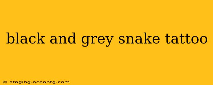 black and grey snake tattoo