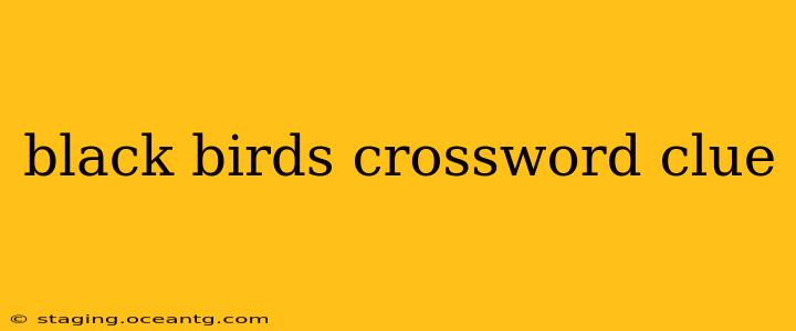black birds crossword clue