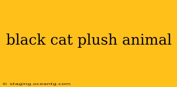 black cat plush animal