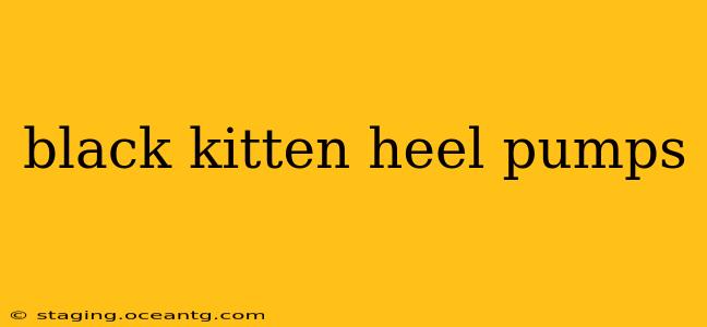 black kitten heel pumps