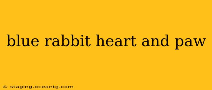 blue rabbit heart and paw