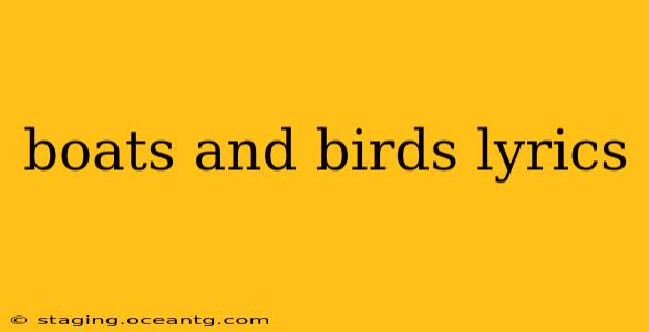 boats and birds lyrics