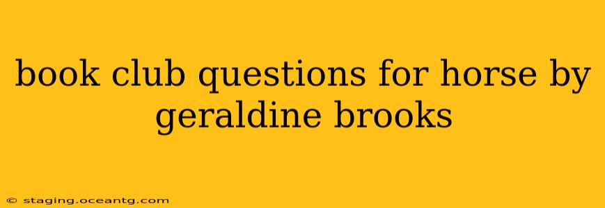 book club questions for horse by geraldine brooks