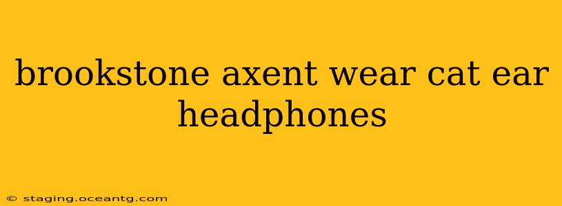 brookstone axent wear cat ear headphones