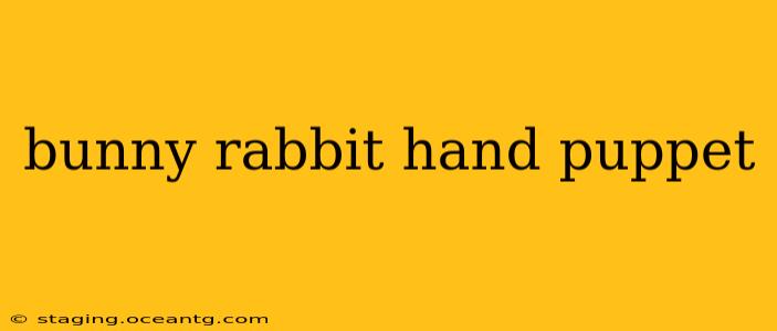 bunny rabbit hand puppet