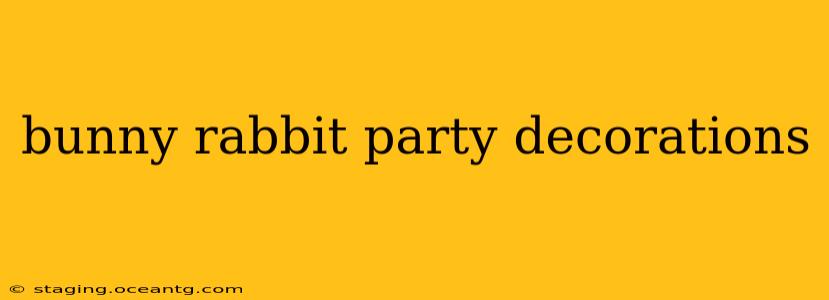 bunny rabbit party decorations